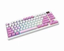 Teclado Msi Forge Gk600 Tkl Wireless, Inalambrico, Usb/bluetooth, Mecanico, Led Rgb, Ingles, Violeta/rosa